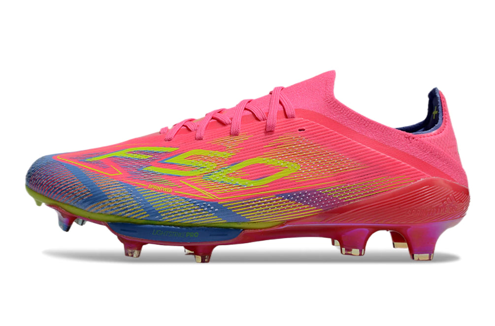 Chuteira Adidas F50.1 Elite Campo - Rosa/Azul