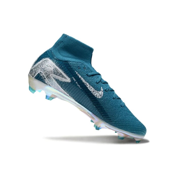 Chuteira Nike Air Zoom Mercurial Superfly 10 Elite Campo - Azul Marainho/Branco