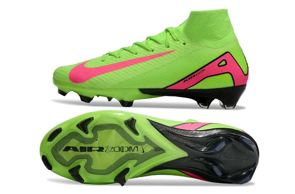 Chuteira Nike Mercurial Superfly 10 Elite Campo - Verde/Preto/Rosa