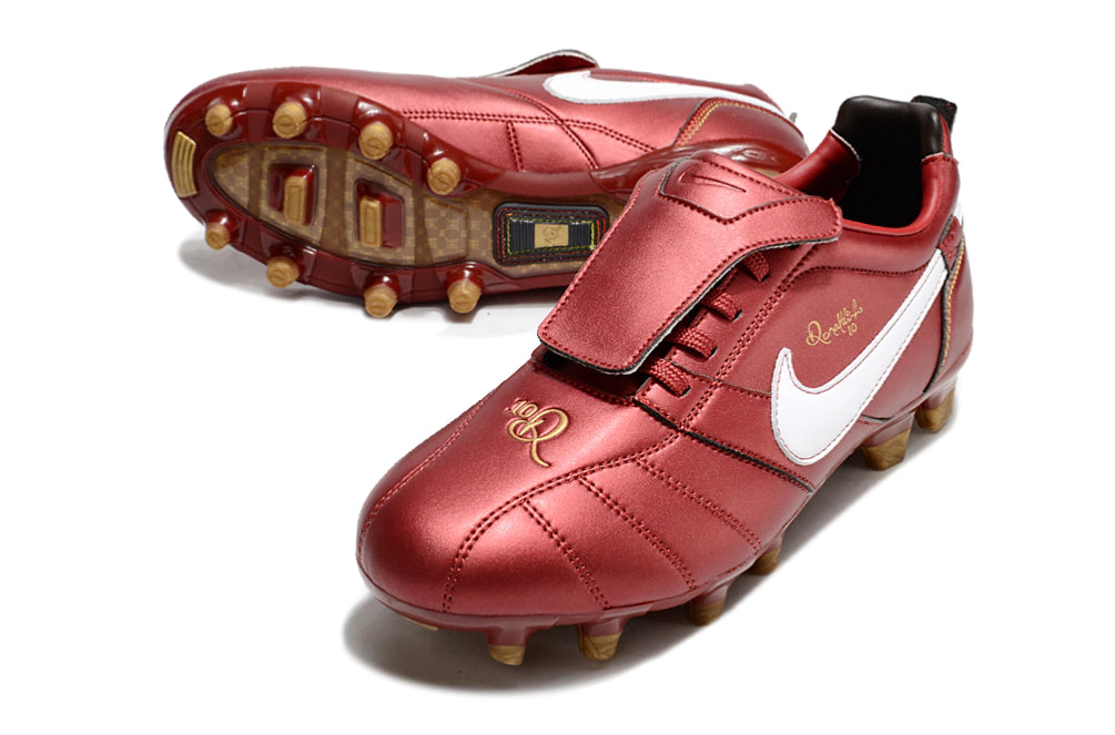 Chuteira Nike Tiempo Legend 10R Elite Campo - Vermelho/Branco