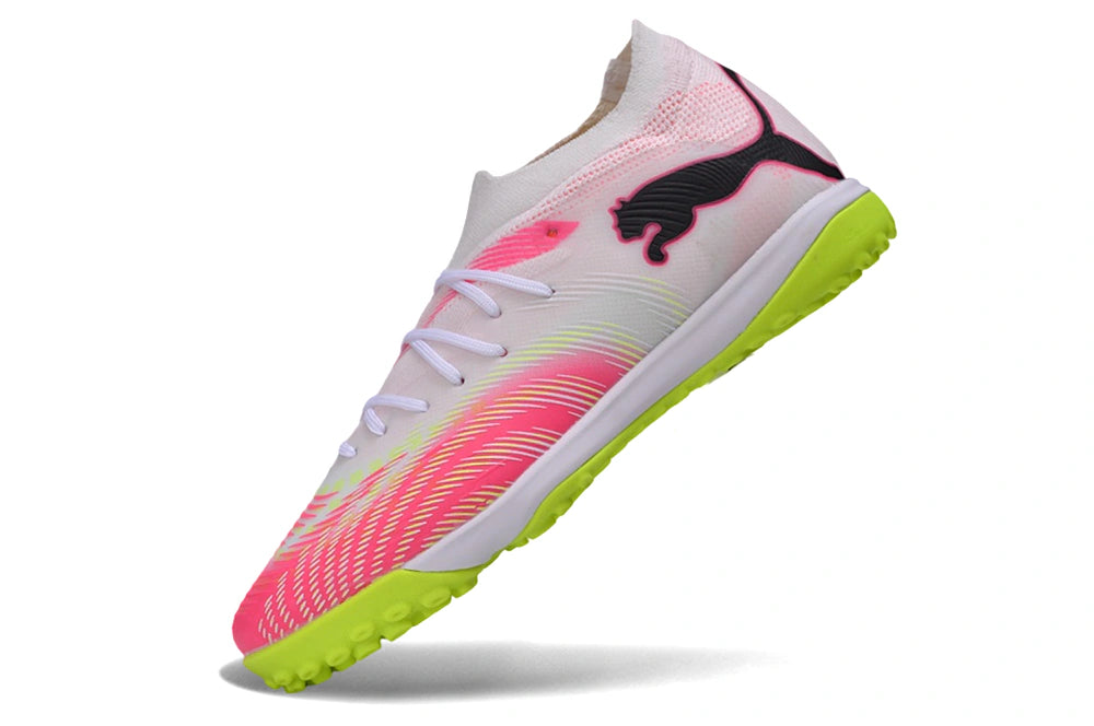 Chuteira Puma Future 9 Ultimate TF - Branco/Rosa