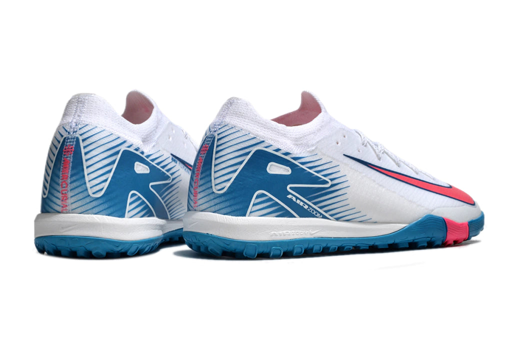 Chuteira Nike Mercurial Vapor 16 Elite Society - Branco/Azul/Rosa