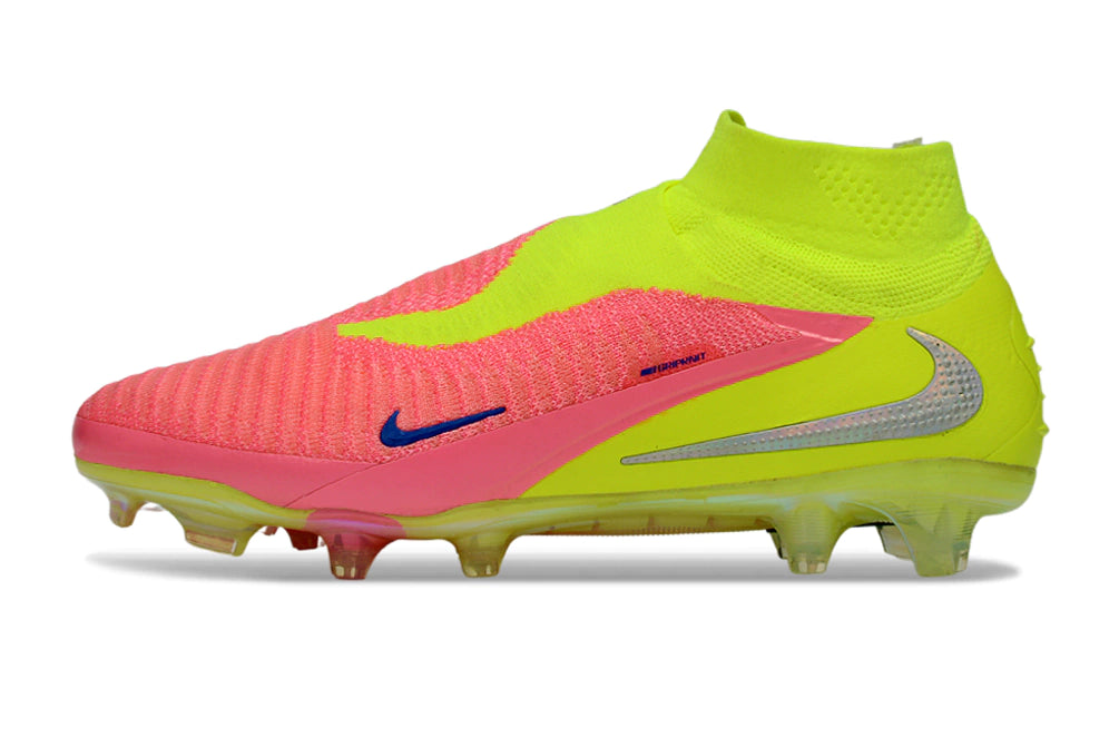 Chuteira Nike Phantom 6 Elite Botinha Campo - Verde/Rosa