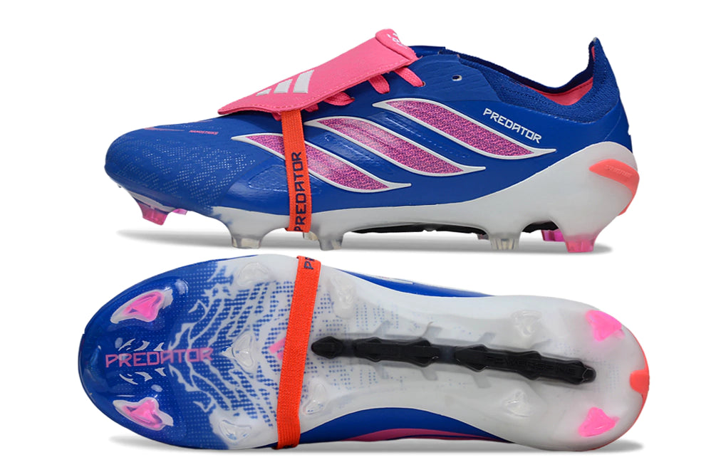 Chuteira Adidas Predator Elite Tongue 26 Campo FG - Azul/Rosa
