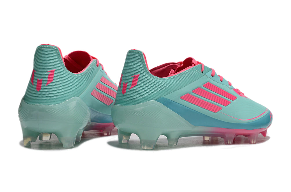 Chuteira Adidas F50 X Campo - Azul/Rosa