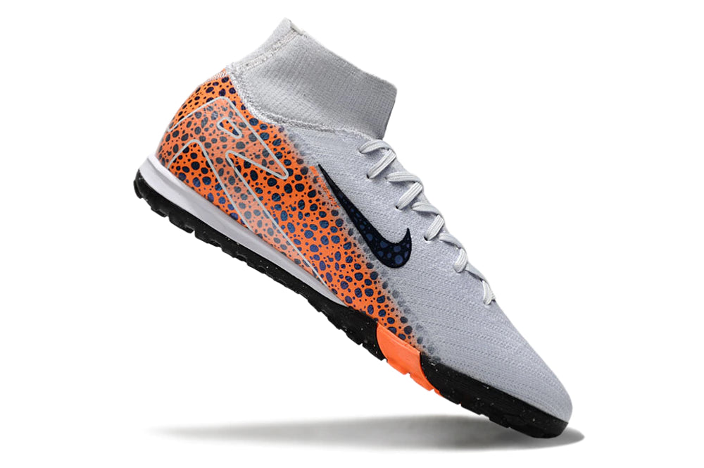 Chuteira Nike Mercurial Superfly 10 Elite Society - Branco/Preto/Laranja