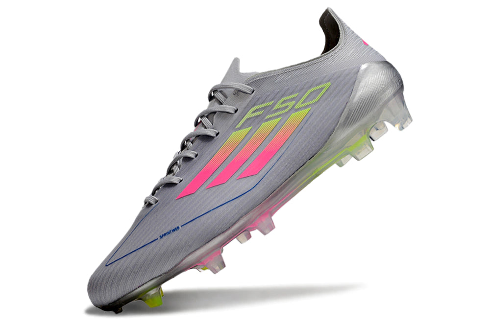 Chuteira Adidas F50 X Campo - Cinza/Rosa