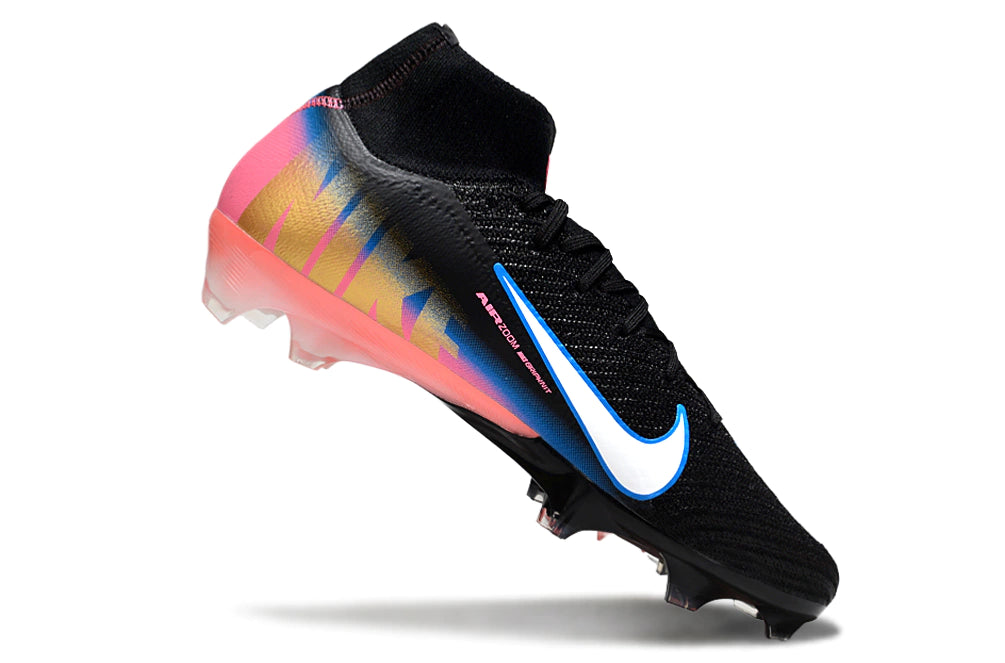 Chuteira Nike Air Zoom Mercurial Superfly 10 Elite Campo - Preto/Branco