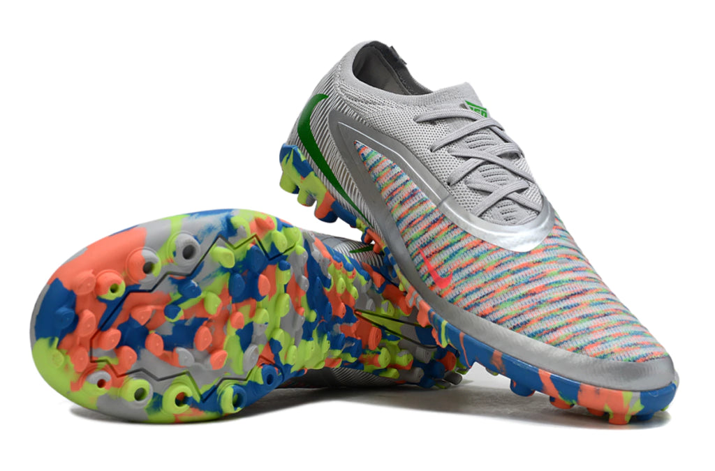 Chuteira Nike Phantom ReactX 6 Pro Society TF - Prata