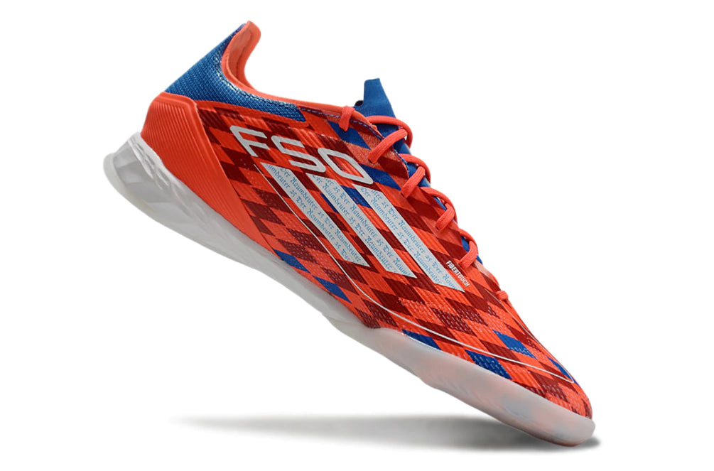 Chuteira Adidas X F50 Futsal - Branco/Vermelho/Azul