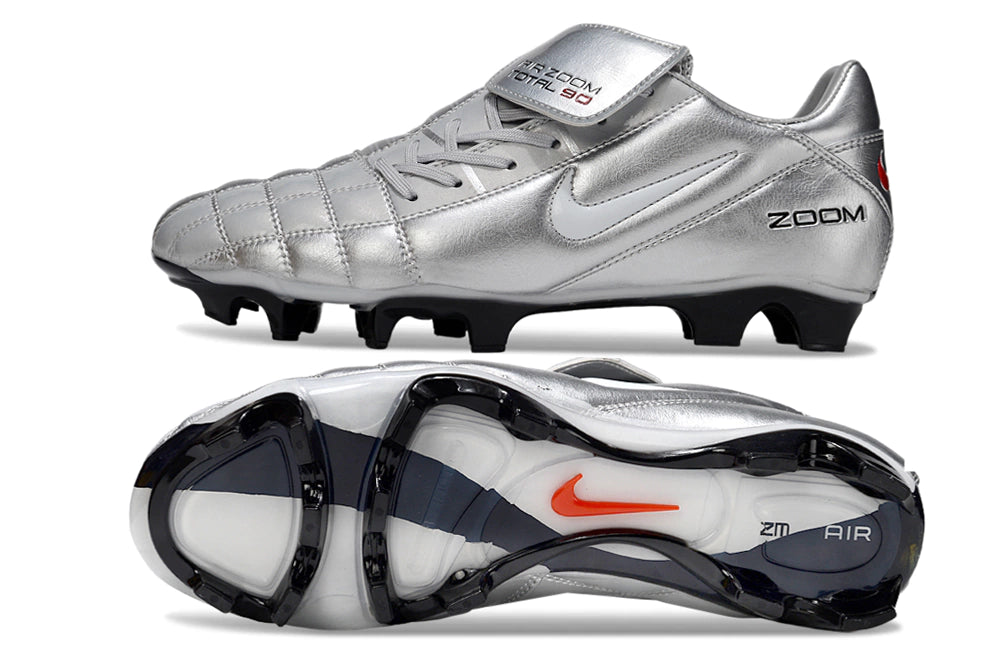 Chuteira Nike Total 90 Campo - Prata