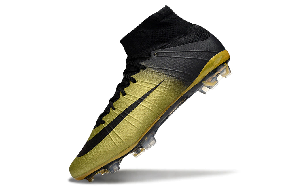Chuteira Nike Mercurial Superfly 4 Elite Campo - Amarelo/Preto "Cr7"
