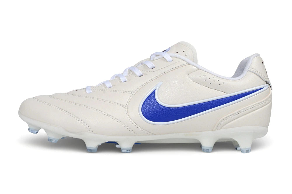 Chuteira Nike Tiempo Ligera Pro FG - Branco/Azul