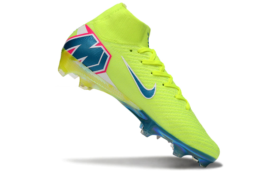 Chuteira Nike Air Zoom Mercurial Superfly 10 Elite Campo - Verde/Azul