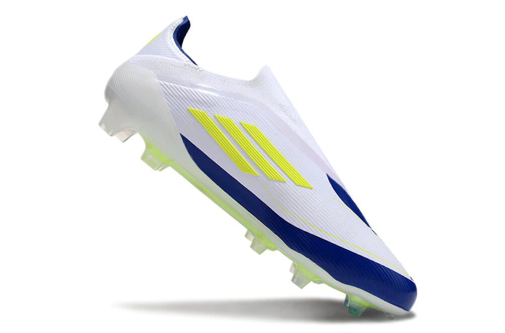 Chuteira Adidas F50 X Laceless Campo - Branco/Azul