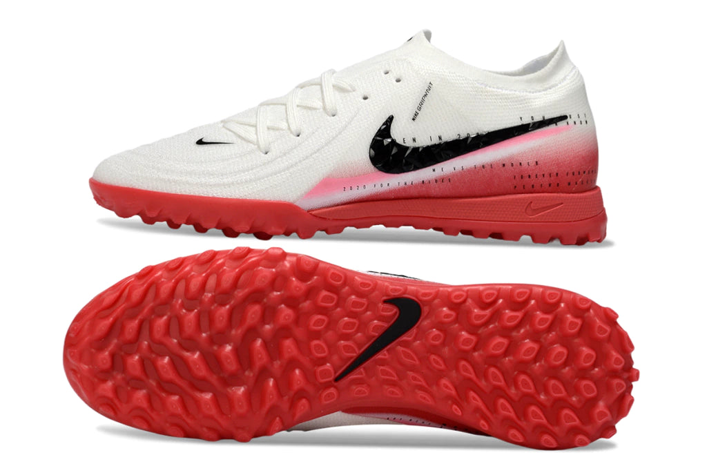 Chuteira Nike Phantom GX 2 Elite Society TF - Branco/Vermelho