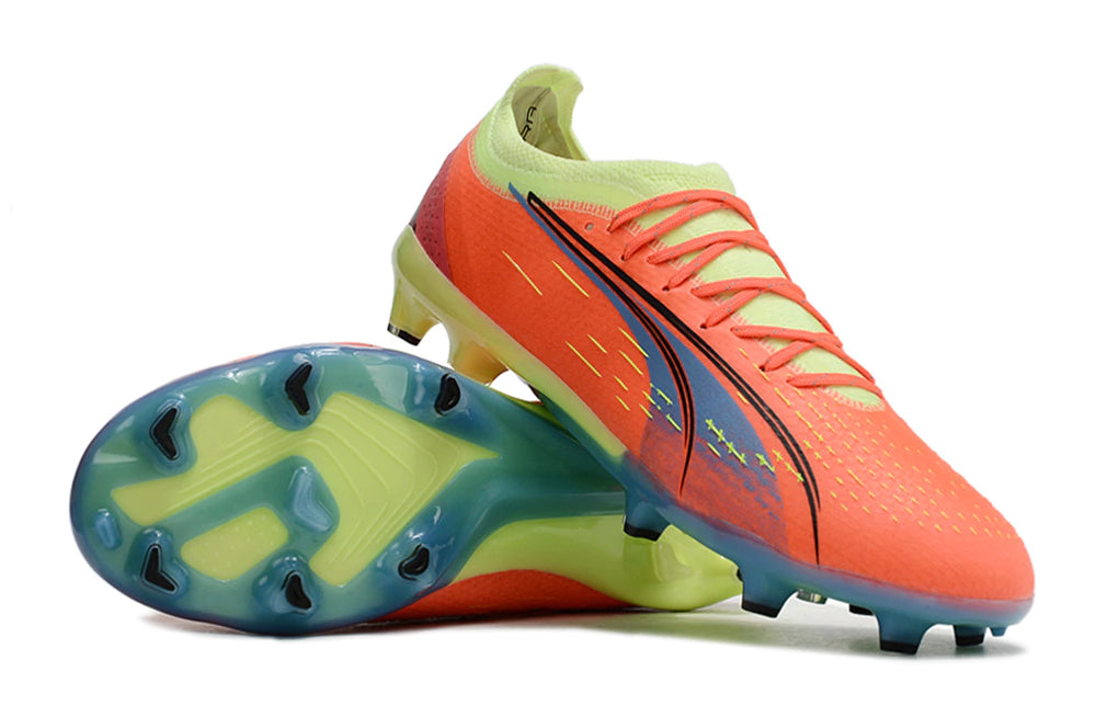 Chuteira Puma Ultra 5 Campo FG - Verde/Laranja