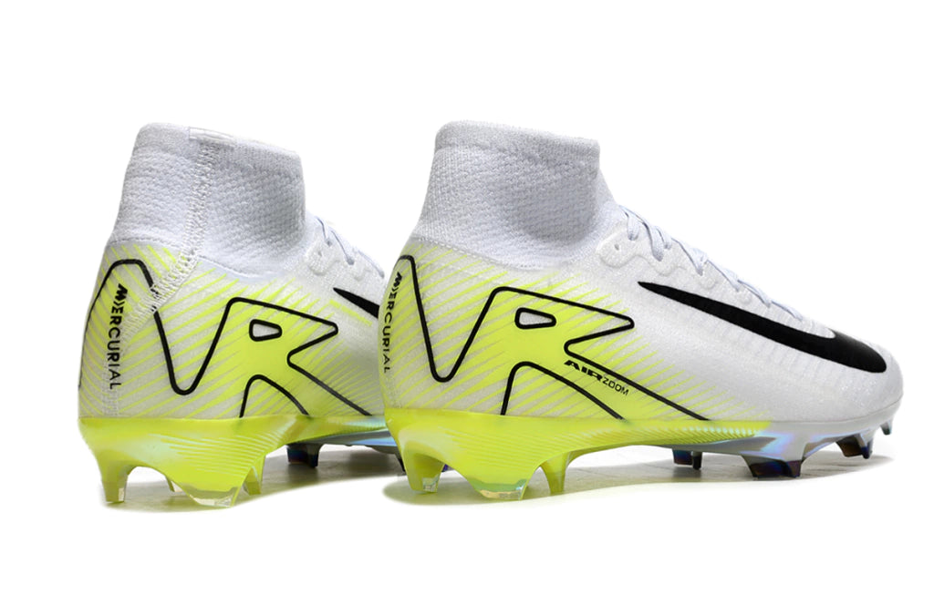 Chuteira Nike Air Zoom Mercurial Superfly 10 Elite Campo - Branco/Verde