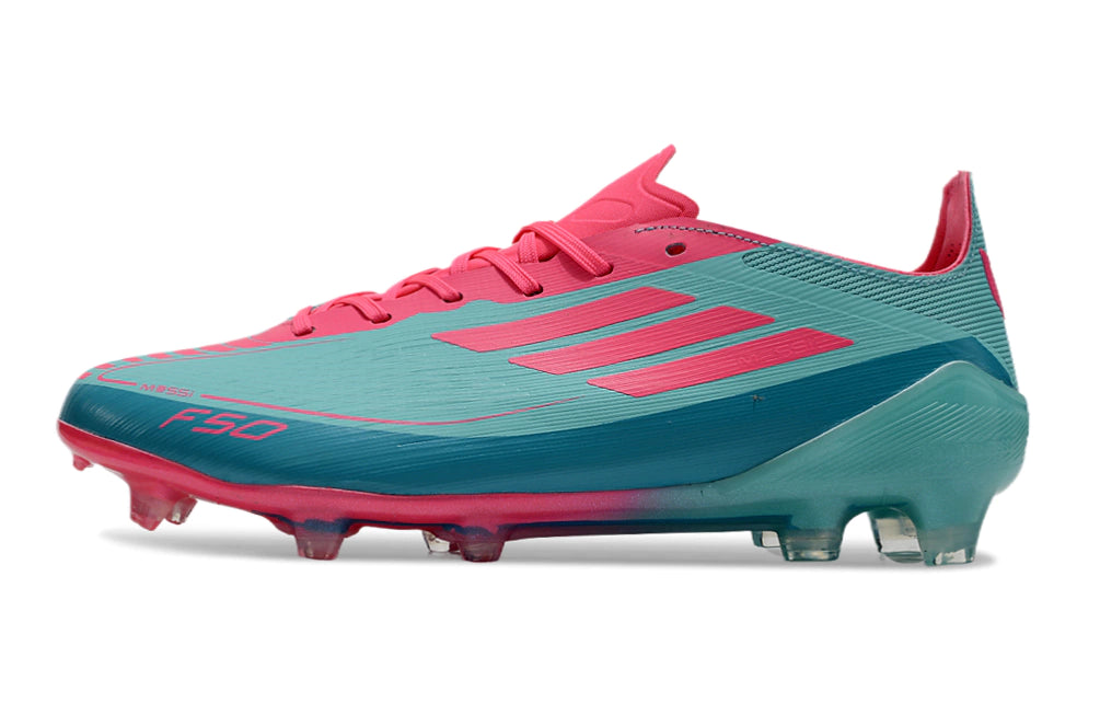 Chuteira Adidas F50 X Campo - Azul/Rosa