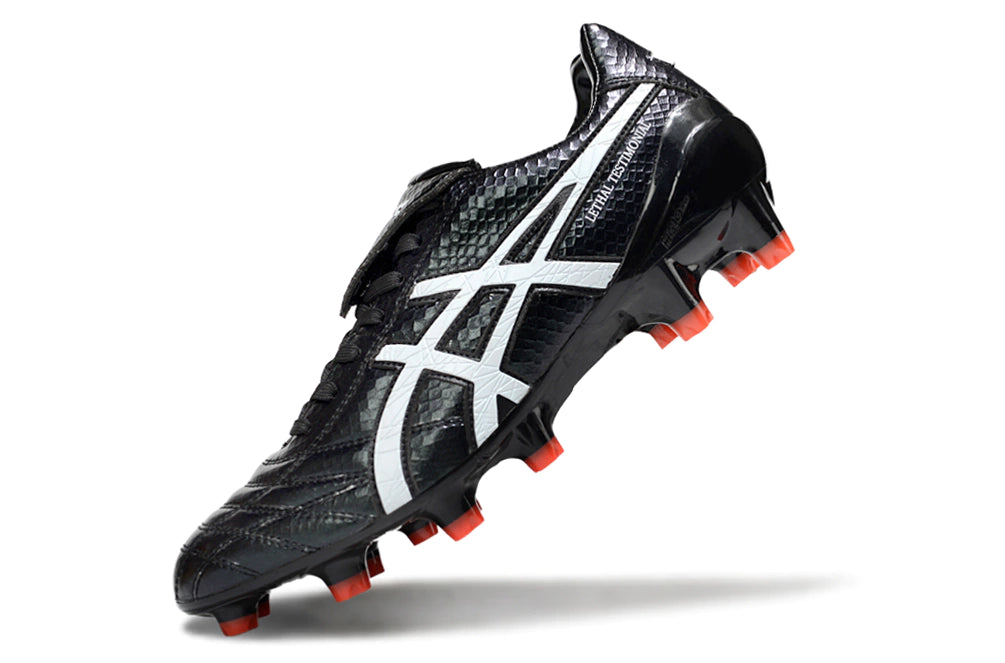 Chuteira Campo Asics Lethal Testimonial 4 IT - Preto/Branco