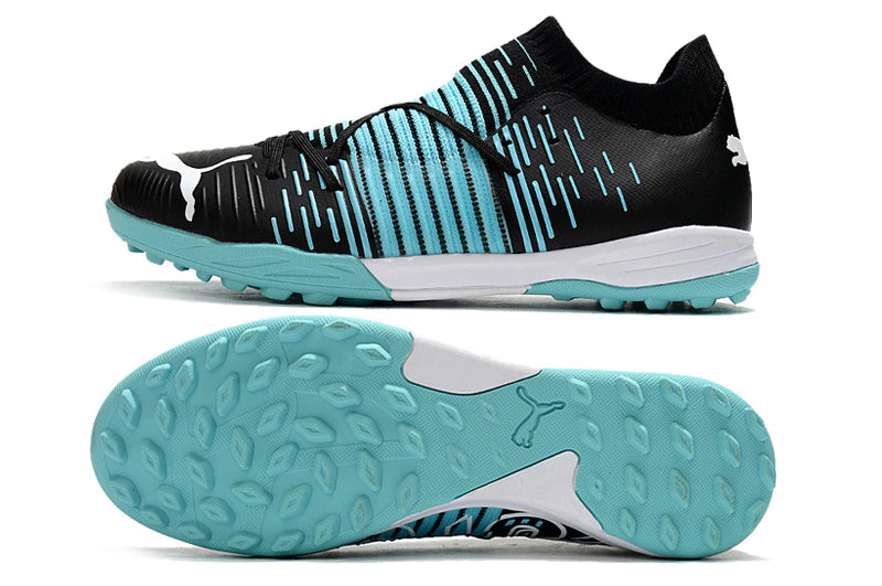 Chuteira Puma Future Z 1.1 Pro Cage Society - Preto/Azul