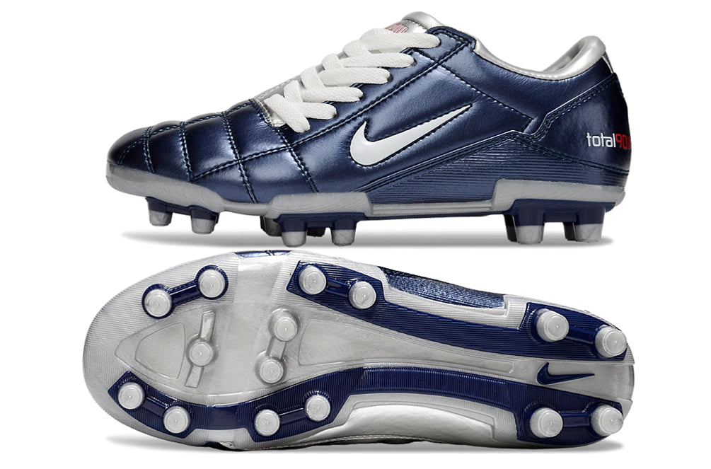 Chuteira Nike Total 90 Campo - Azul/Prata