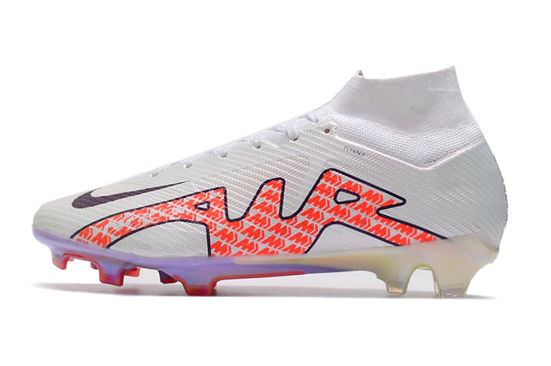 Chuteira Nike Air Zoom Mercurial Superfly 9 Elite - Branco/Laranja