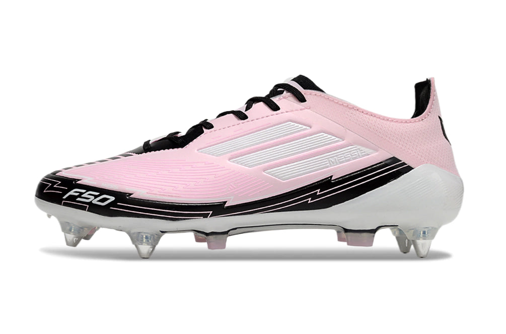 Chuteira Adidas F50 X Campo SG - Rosa/Preto/Branco