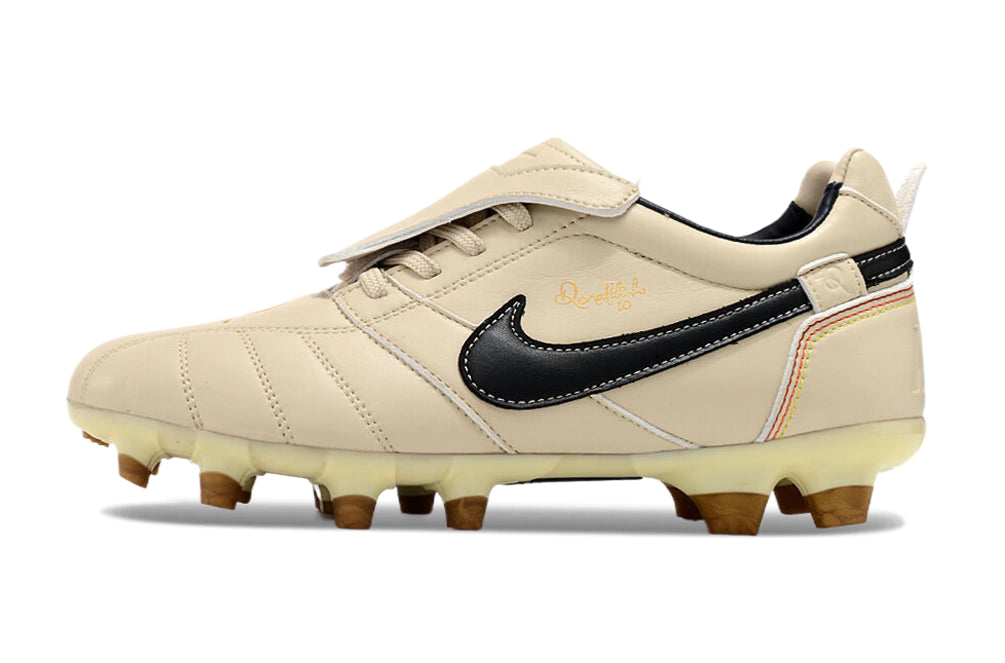 Chuteira Nike Tiempo Legend 10R Elite Campo - Bege/Preto