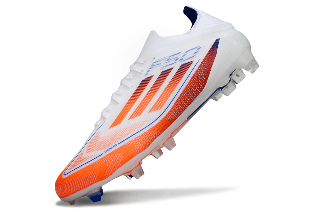 Chuteira Adidas F50 X Campo - Branco/Laranja