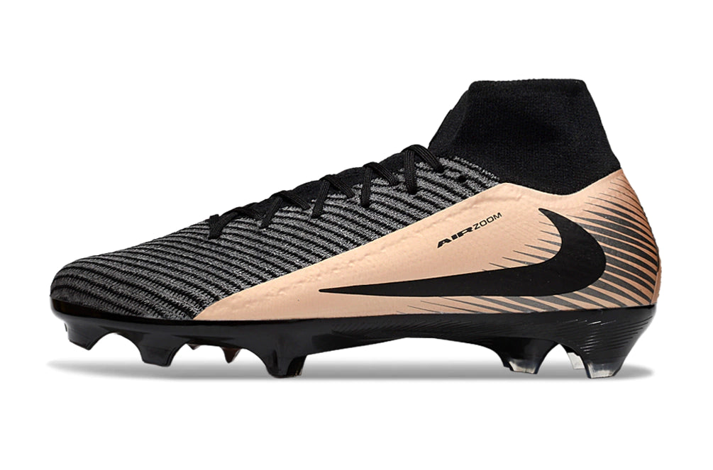 Chuteira Nike Air Zoom Mercurial Superfly 10 Elite Campo - Preto/Bege