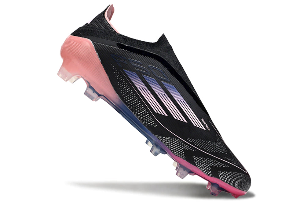 Chuteira Adidas F50 X Laceless Campo - Rosa/Preto