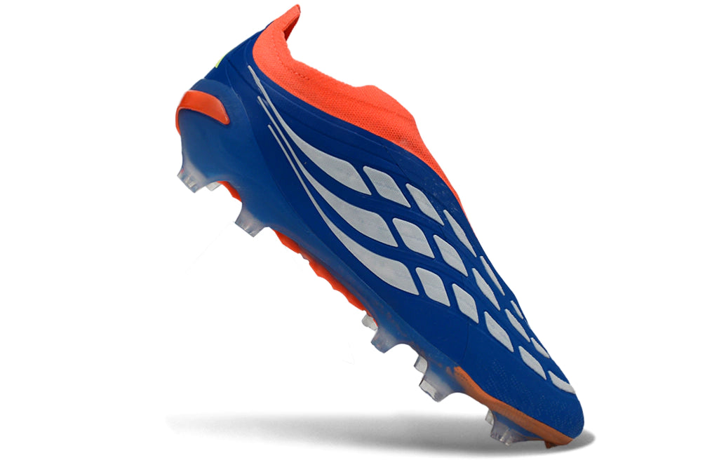 Chuteira Adidas Predator Laceless 26 Elite FG - Azul/Laranja