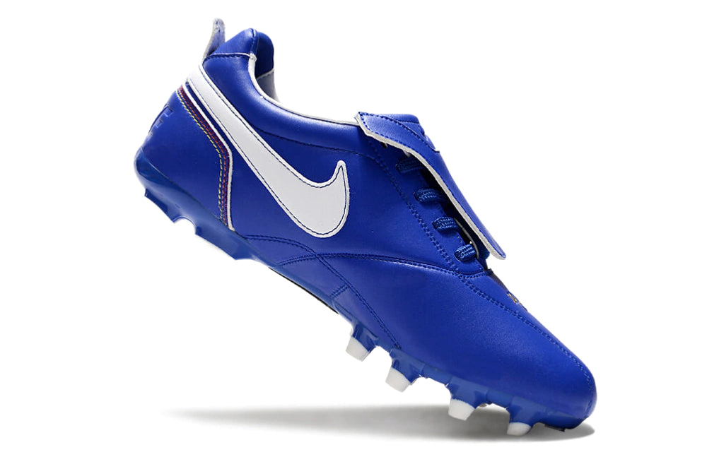 Chuteira Nike Tiempo Legend 10R Elite Campo - Azul/Branco
