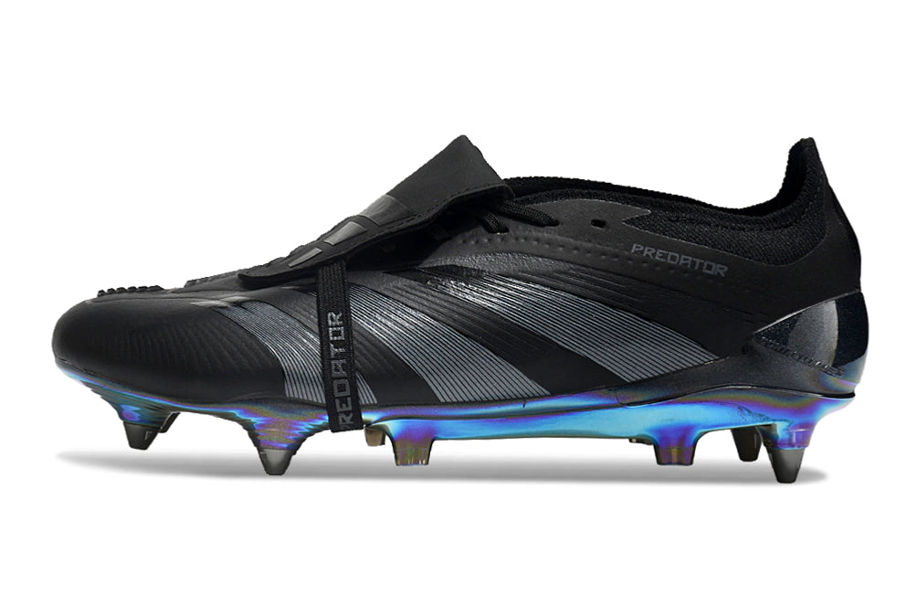Chuteira Adidas Predator Elite Tongue SG - Preto/Azul
