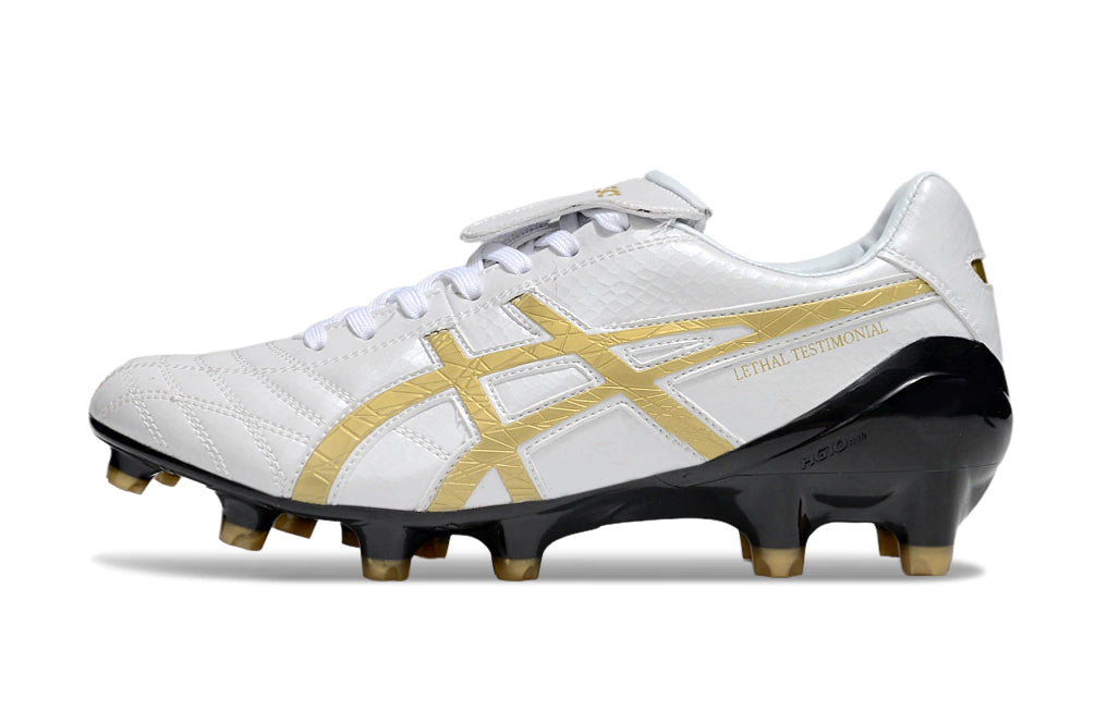 Chuteira Campo Asics Lethal Testimonial 4 IT - Branco/Preto