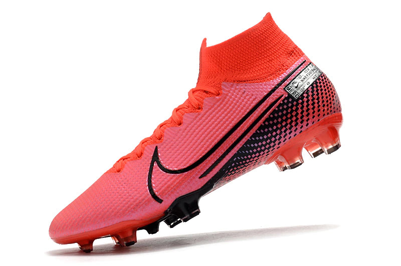 Chuteira Nike Air Zoom Mercurial Superfly 7 Elite Campo - Rosa/Preto