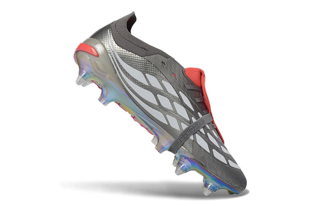 Chuteira Adidas Predator Tongue 26 Elite SG - Prata