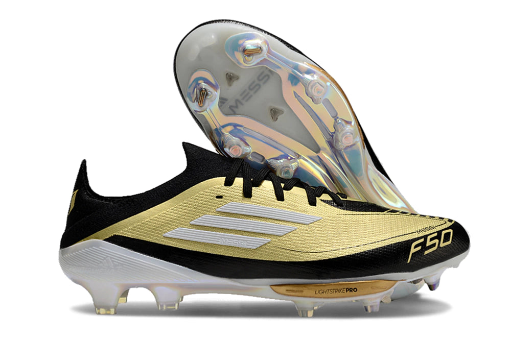 Chuteira Adidas F50.1 Elite Campo - Preto/Dourado