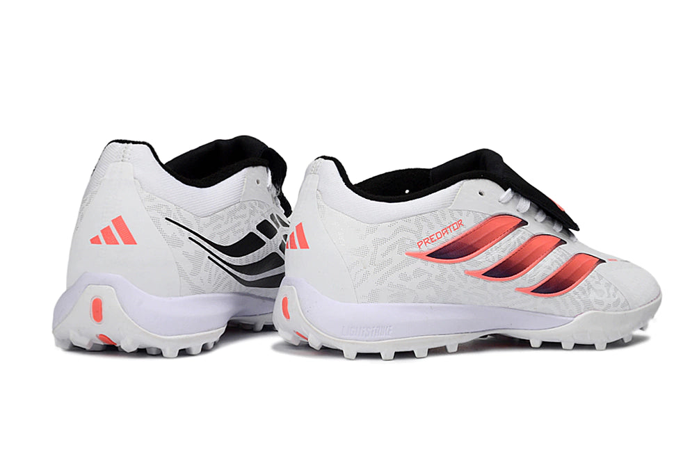 Chuteira Adidas Predator Tongue 26 Society -Branco/Rosa