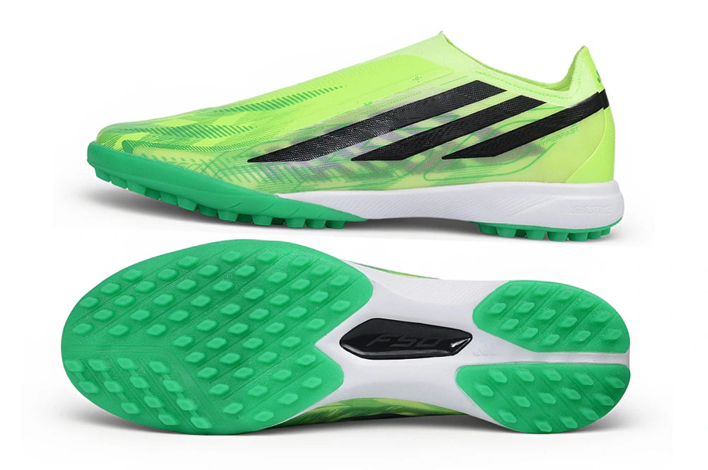 Chuteira Adidas F50 Hyperfast Laceless TF - Verde