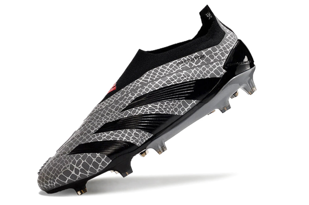 Chuteira Adidas Predstrike Elite Laceless Campo - Cinza/Preto