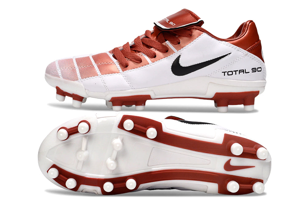 Chuteira Nike Total 90 Campo - Branco/Vermelho