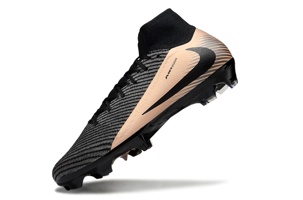 Chuteira Nike Air Zoom Mercurial Superfly 10 Elite Campo - Preto/Bege