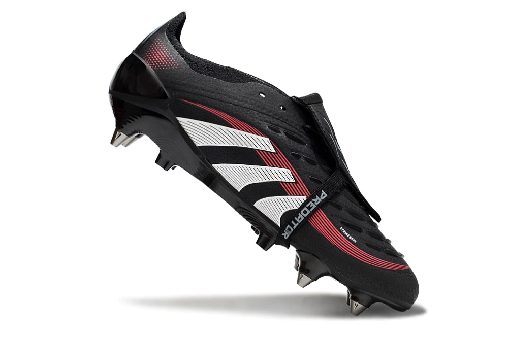 Chuteira Adidas Predator 25 Elite Tongue SG - Preto/Branco