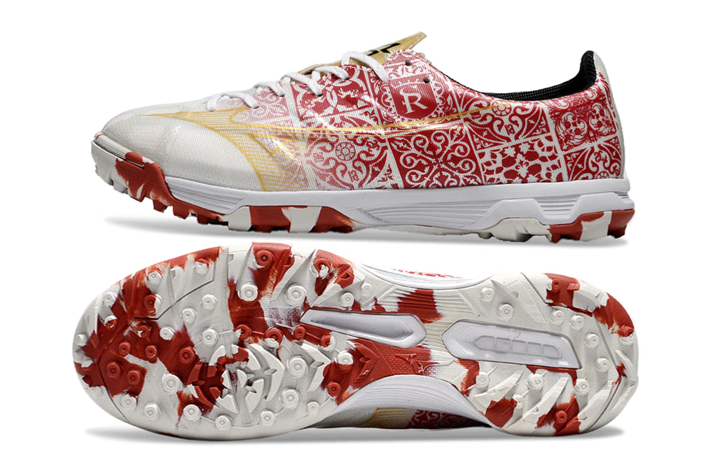 Chuteira Mizuno Alpha Made in Japan Society - Vermelho/Branco