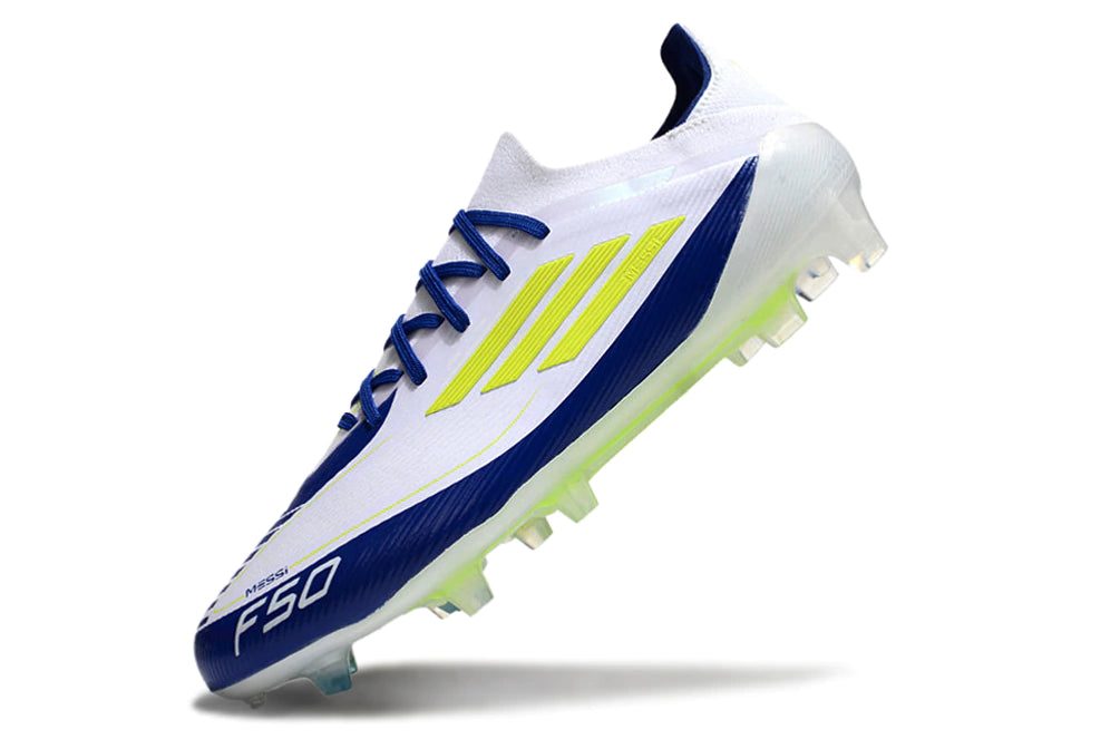 Chuteira Adidas F50 X Campo - Branco/Azul