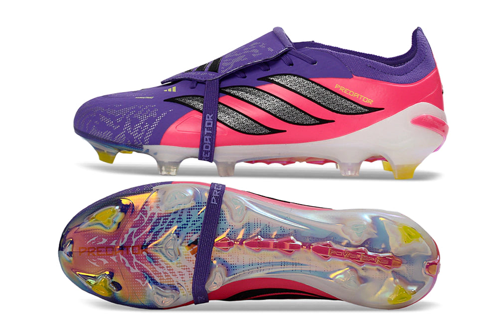 Chuteira Adidas Predator Tongue 26 Elite FG - Roxo/Rosa