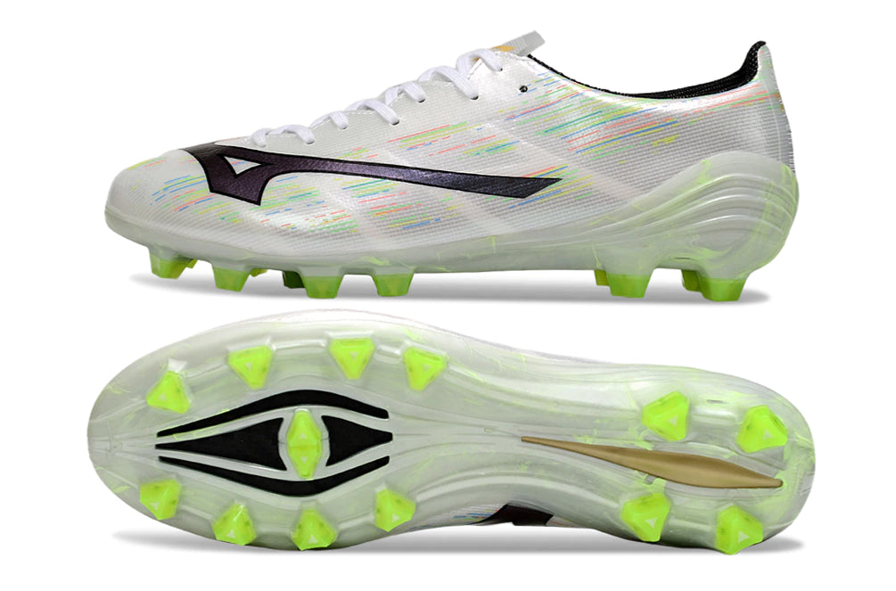 Chuteira Mizuno Alpha Japan FG - Branco/Preto
