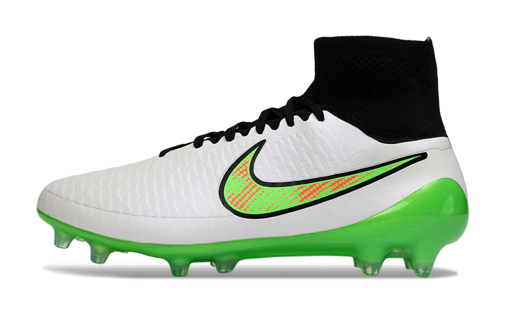 Chuteira Campo Nike Magista Obra FG - Branco/Verde